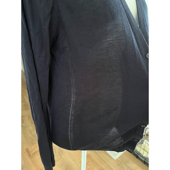 EUC Ann Taylor Navy Button-Up Cardigan - Picture 3 of 5